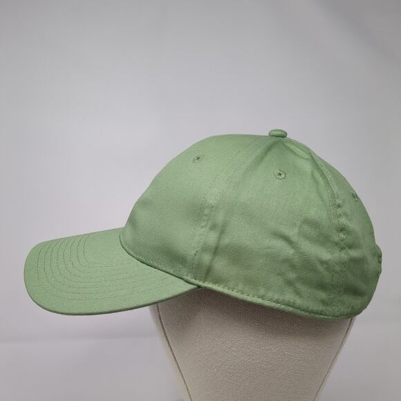H&M Slideback Hat Solid Green One Size Adjustable Blank 6 Panel - Picture 3 of 9